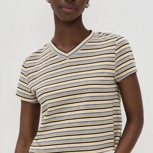 Striped V-Neck Women's Top LIONESS